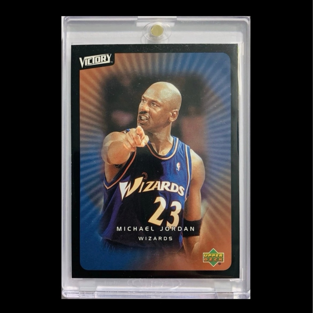 🔥MICHAEL JORDAN 2003 UPPER DECK BLACK BOARDER LAST YEAR IN NBA WIZARDS UNIFORM